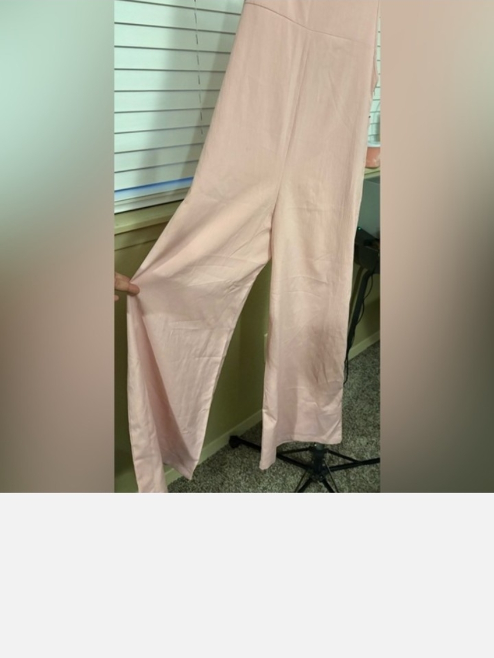 Halara Small Women's Light Pink Wide-Leg Overall Jumpsuit Onesie Outfit 2 4 6 - Picture 5 of 6